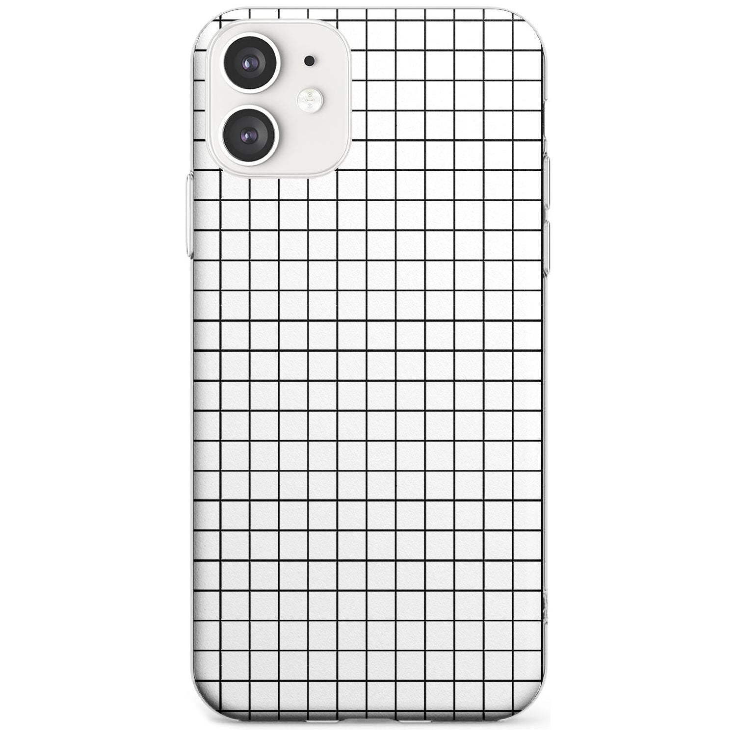 Simplistic Small Grid Designs White Slim TPU Phone Case for iPhone 11