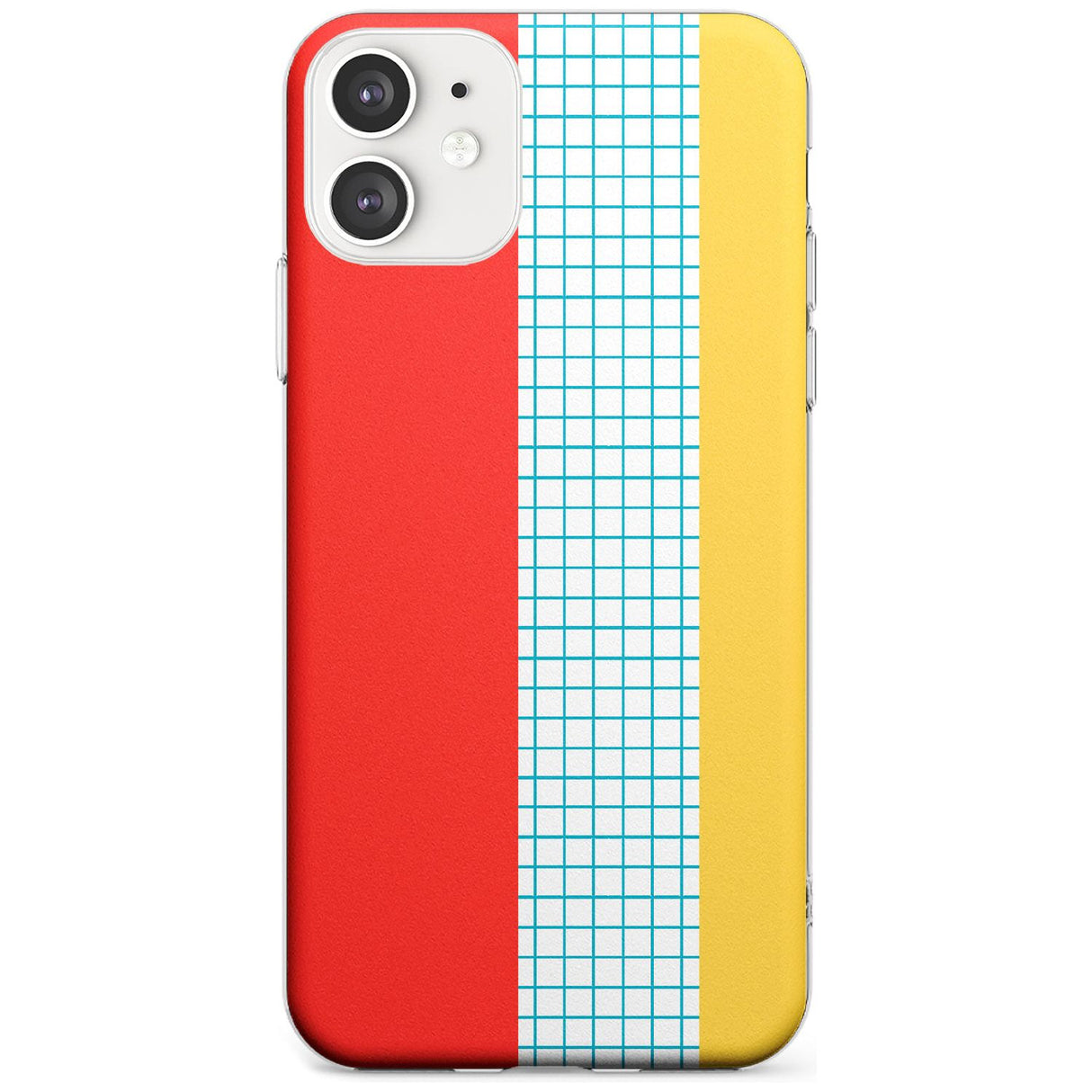 Abstract Grid Red, Blue, Yellow Slim TPU Phone Case for iPhone 11