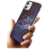 Floating Moon Above Hand Black Impact Phone Case for iPhone 11