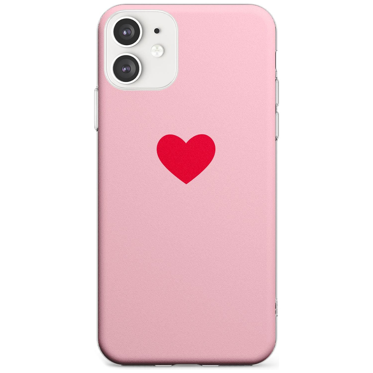 Single Heart Red & Pink Slim TPU Phone Case for iPhone 11