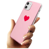 Single Heart Red & Pink Slim TPU Phone Case for iPhone 11