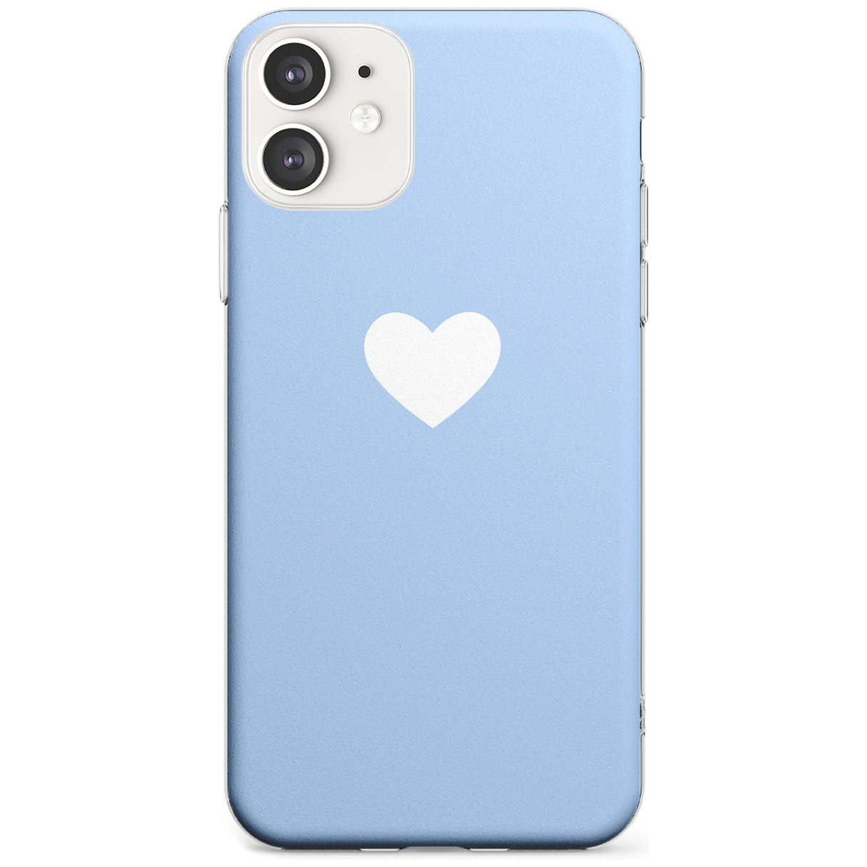 Single Heart Design: White & Baby Blue