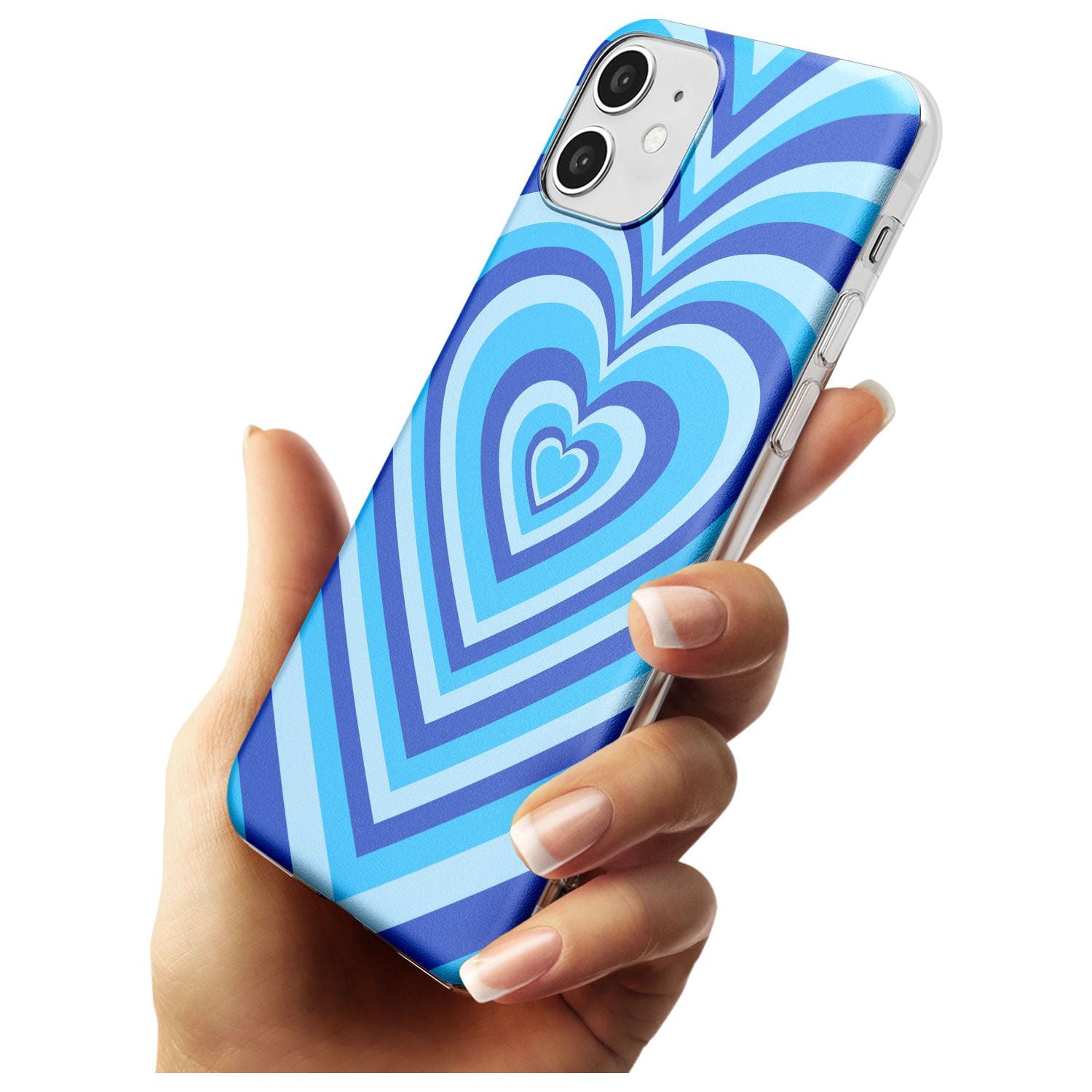 Blue Heart Illusion Slim TPU Phone Case for iPhone 11