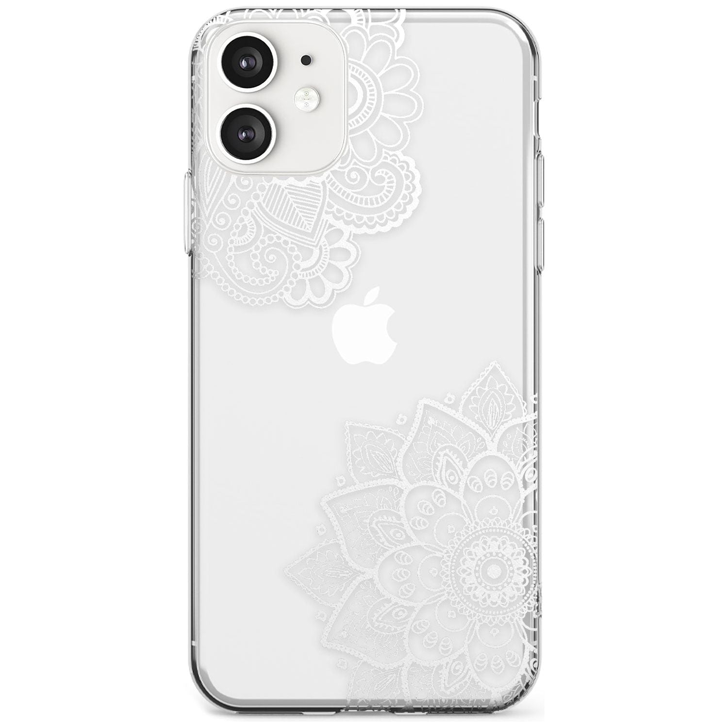 White Henna Florals Slim TPU Phone Case for iPhone 11