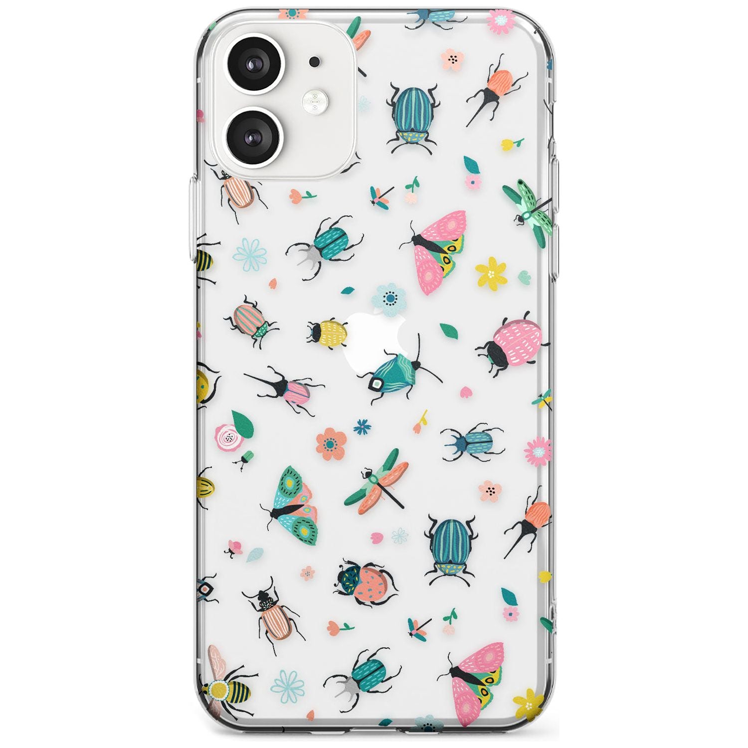 Spring Insects Black Impact Phone Case for iPhone 11