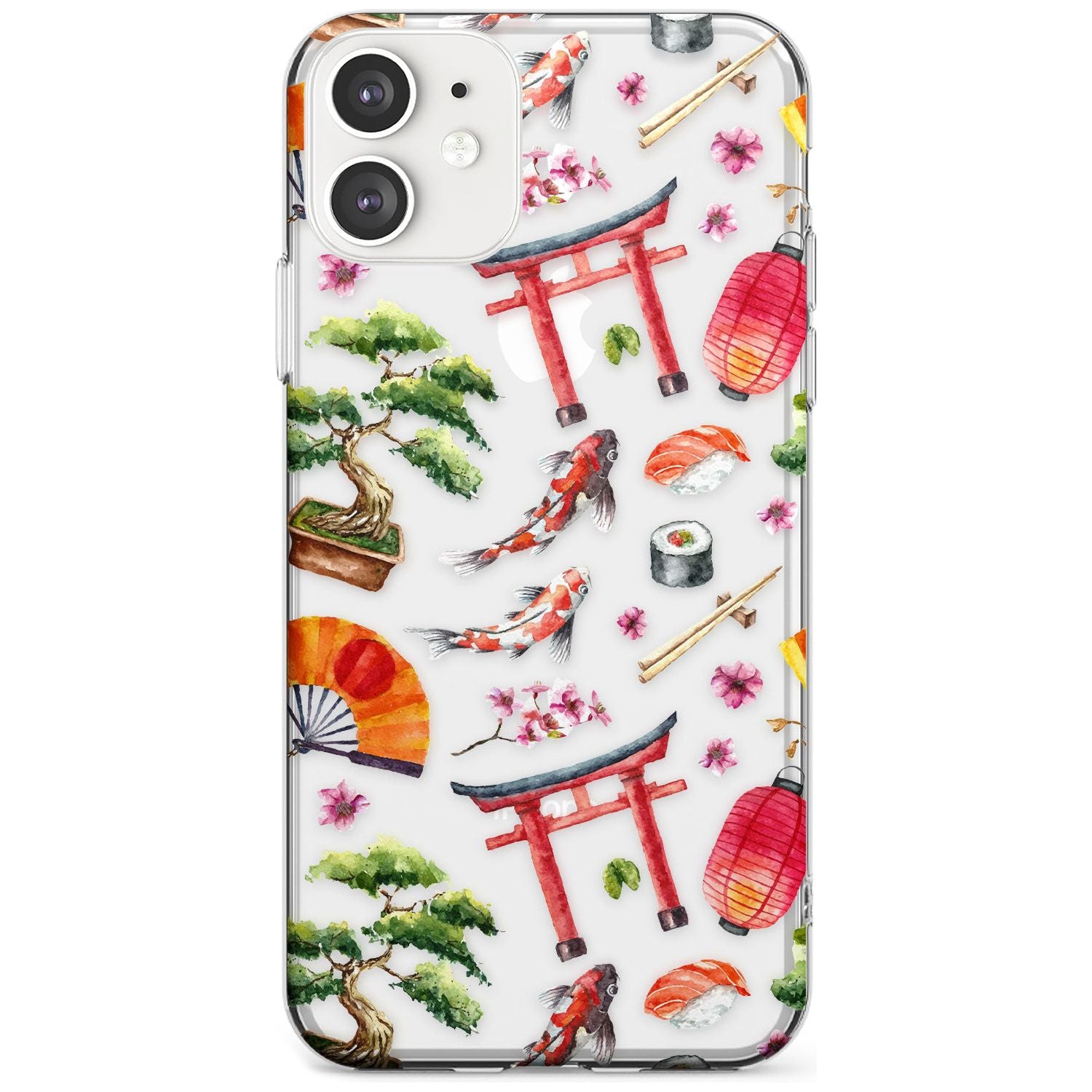 Mixed Japanese Watercolour Pattern iPhone Case  Slim Case Phone Case - Case Warehouse