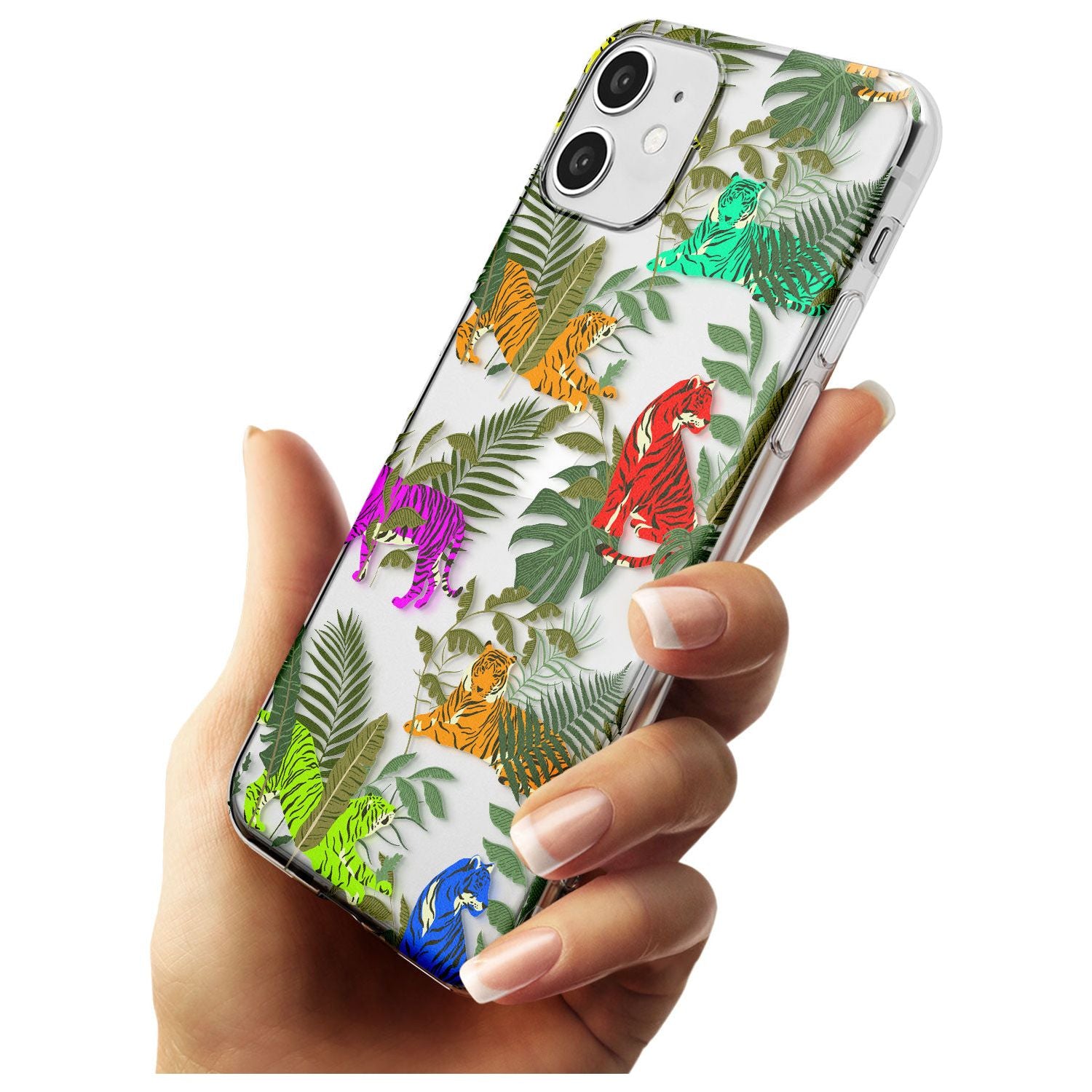 Colourful Tiger Jungle Cat Pattern Slim TPU Phone Case for iPhone 11