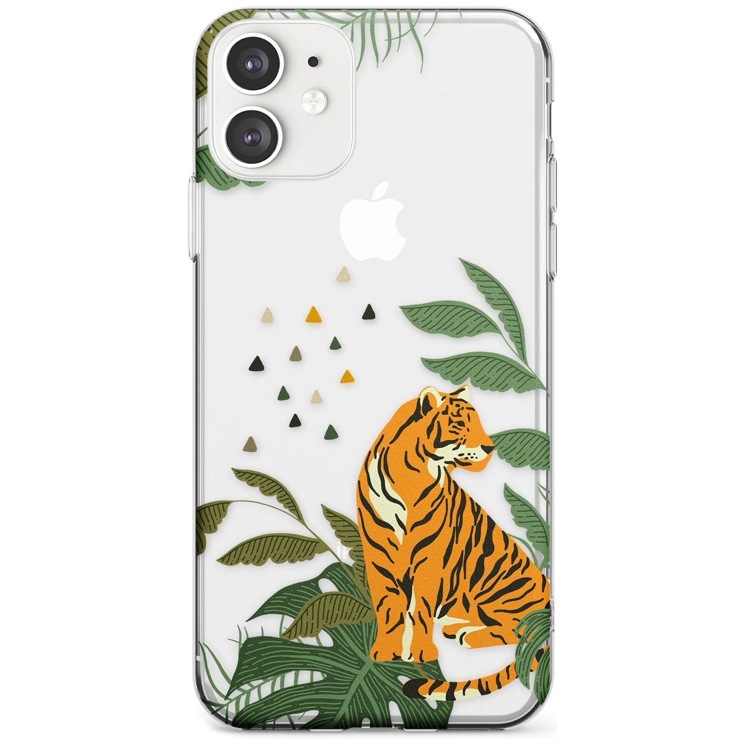 Large Tiger Clear Jungle Cat Pattern Slim TPU Phone Case for iPhone 11