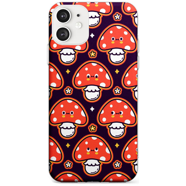 Mushroom Kawaii Pattern Slim TPU Phone Case for iPhone 11