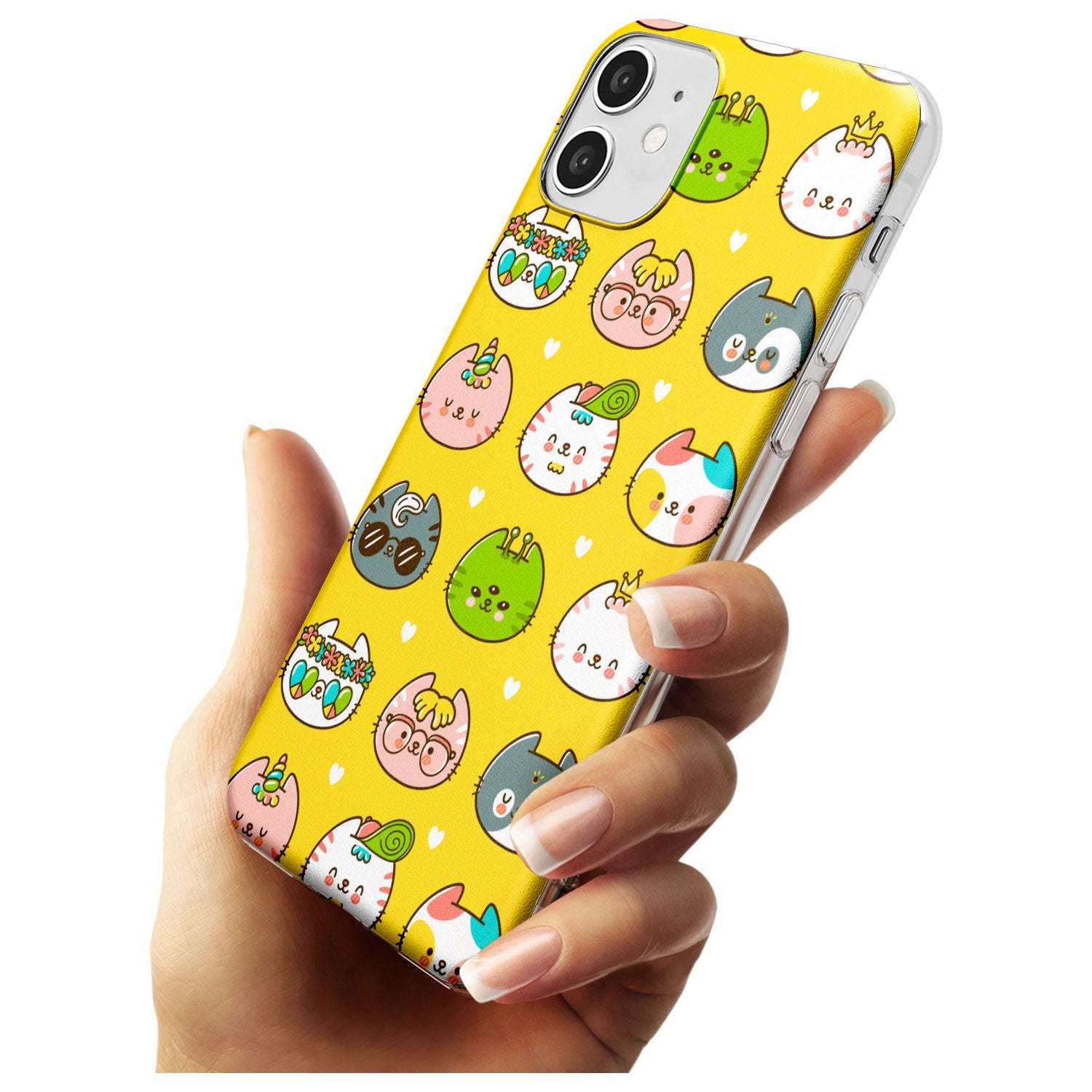 Mythical Cats Kawaii Pattern Slim TPU Phone Case for iPhone 11
