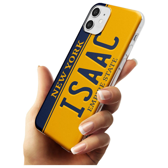 New York License Plate Black Impact Phone Case for iPhone 11