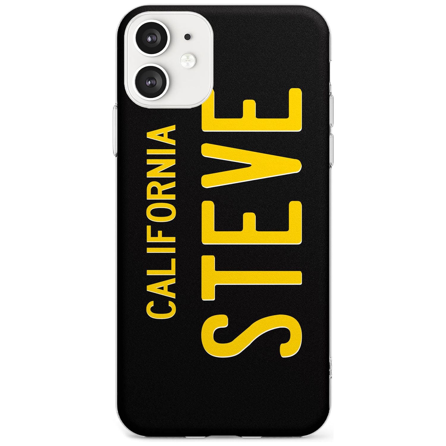 Vintage California License Plate Black Impact Phone Case for iPhone 11