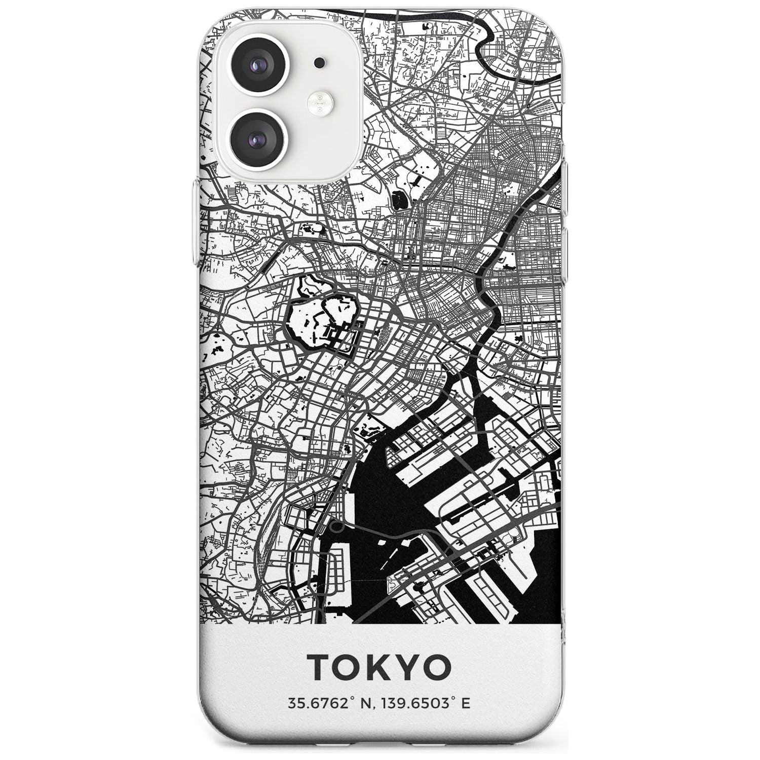 Map of Tokyo, Japan Slim TPU Phone Case for iPhone 11