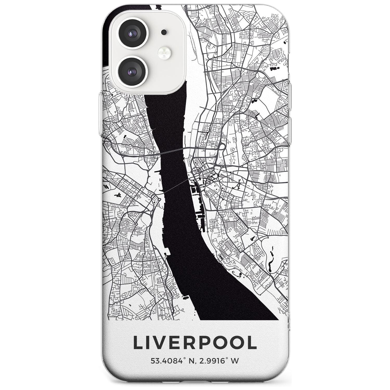 Map of Liverpool, England Slim TPU Phone Case for iPhone 11
