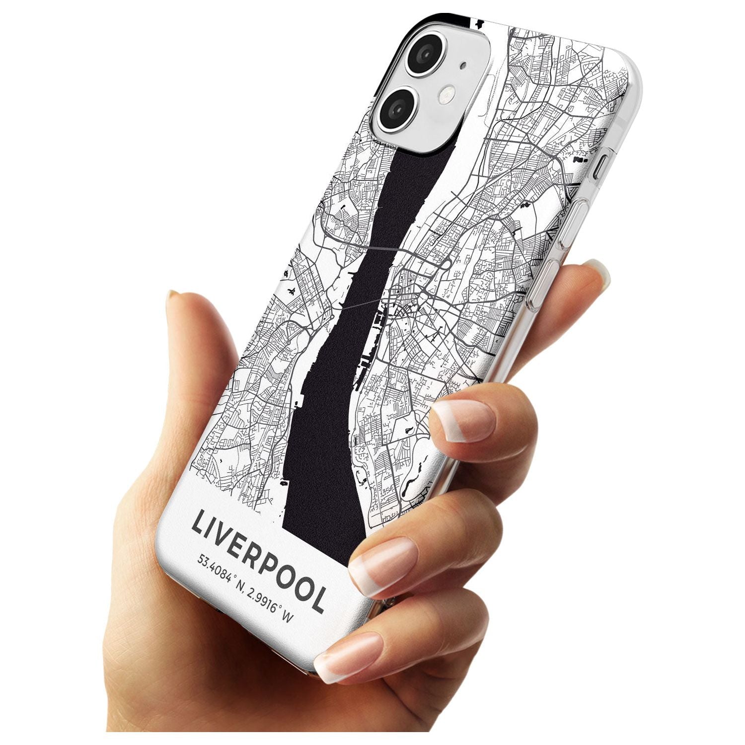 Map of Liverpool, England Slim TPU Phone Case for iPhone 11