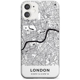 Map of London, England Slim TPU Phone Case for iPhone 11