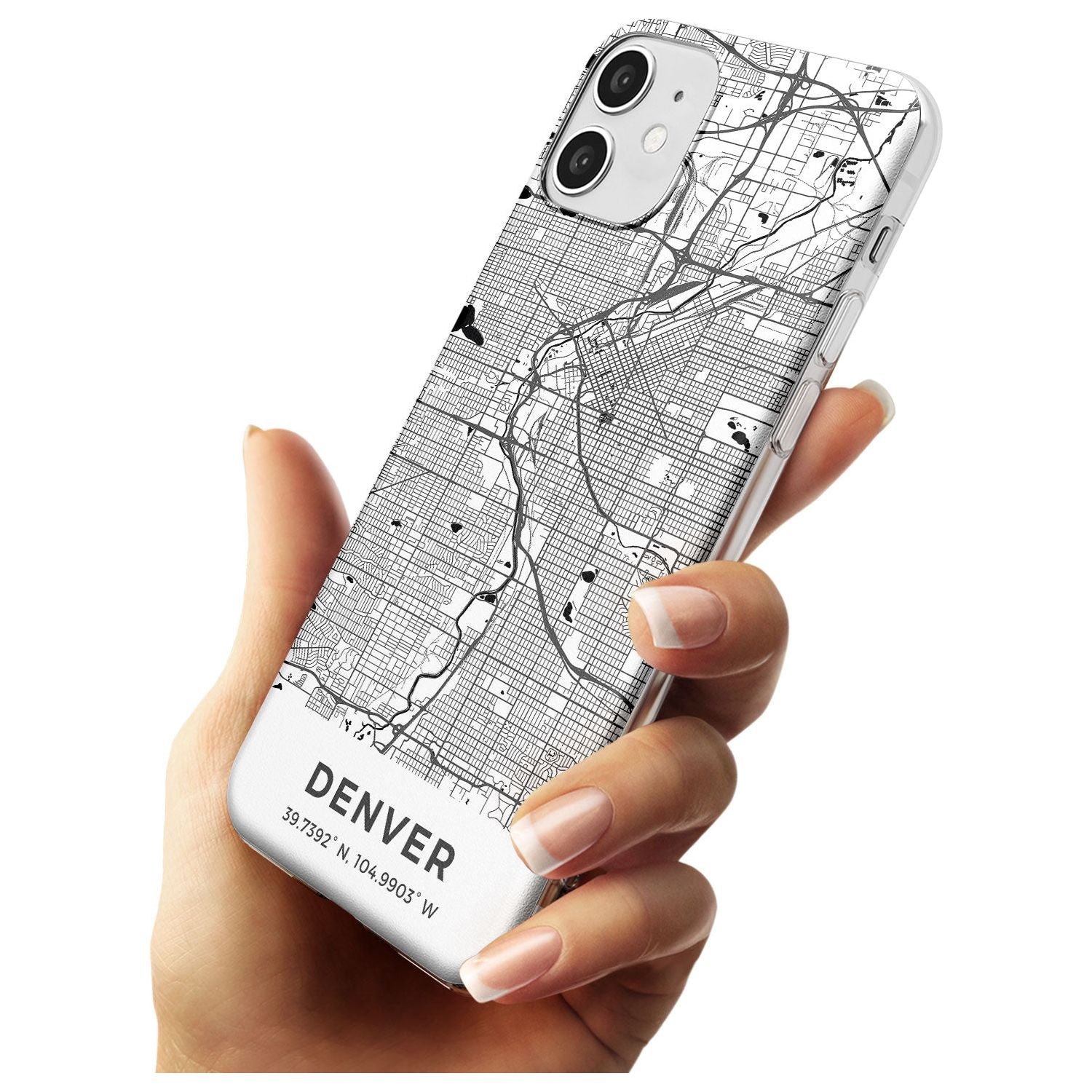 Map of Denver, Colorado Slim TPU Phone Case for iPhone 11