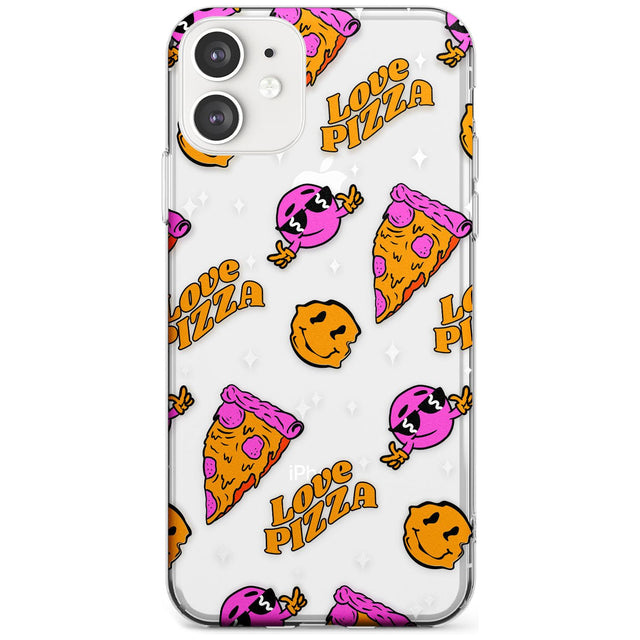 Psychedelic Love Pizza Pattern (Clear)