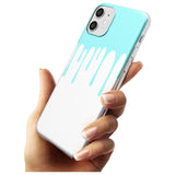 Melted Effect: Teal & White iPhone Case Slim TPU Phone Case Warehouse 11