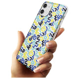 Blue & Yellow Shapes Memphis Retro Pattern Design Slim TPU Phone Case for iPhone 11