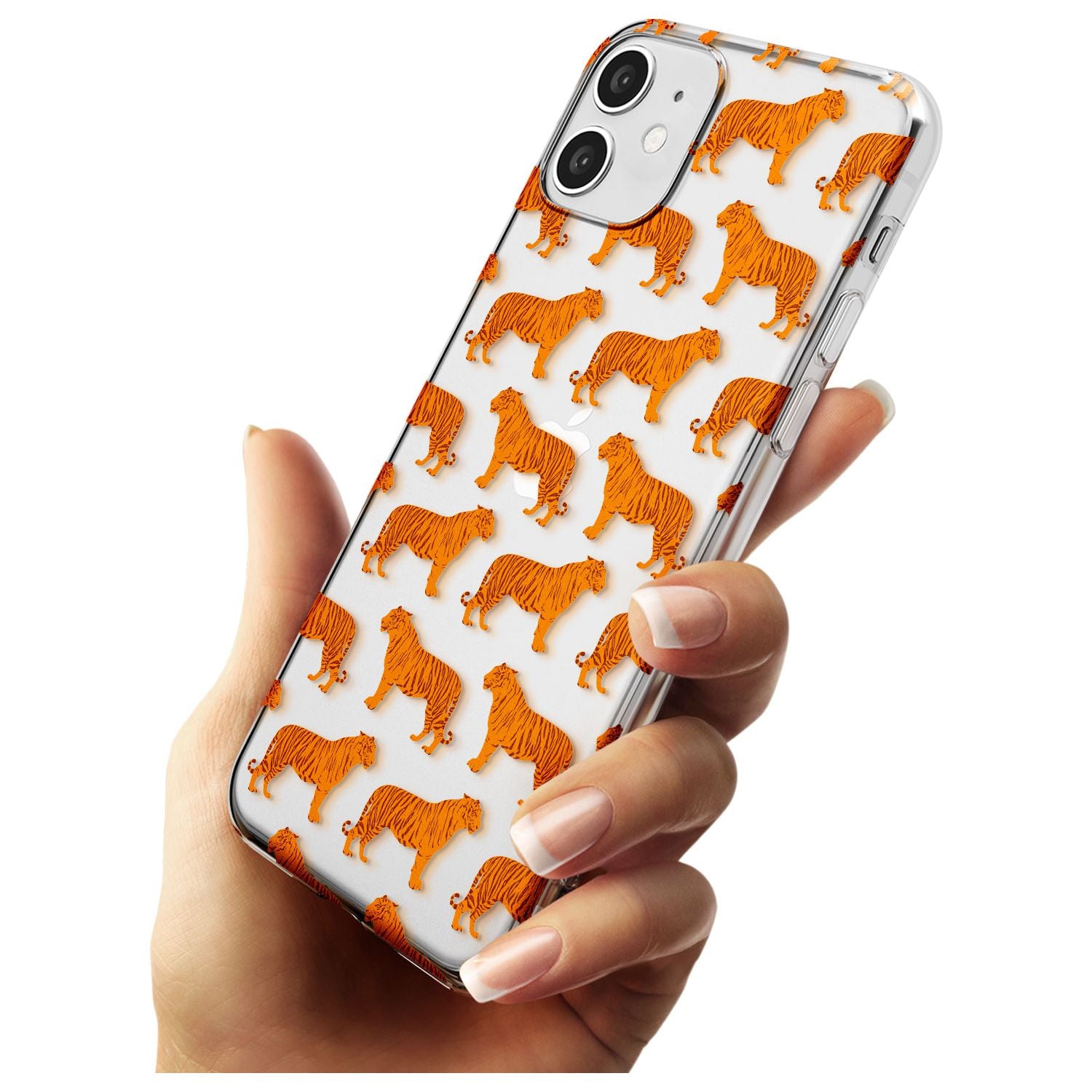 Tigers on Clear Pattern Slim TPU Phone Case for iPhone 11