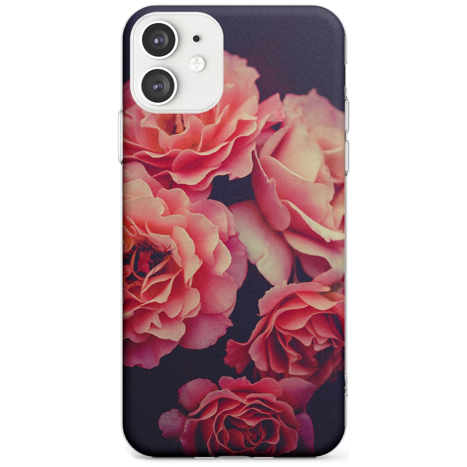 Pink Roses Photograph Slim TPU Phone Case for iPhone 11
