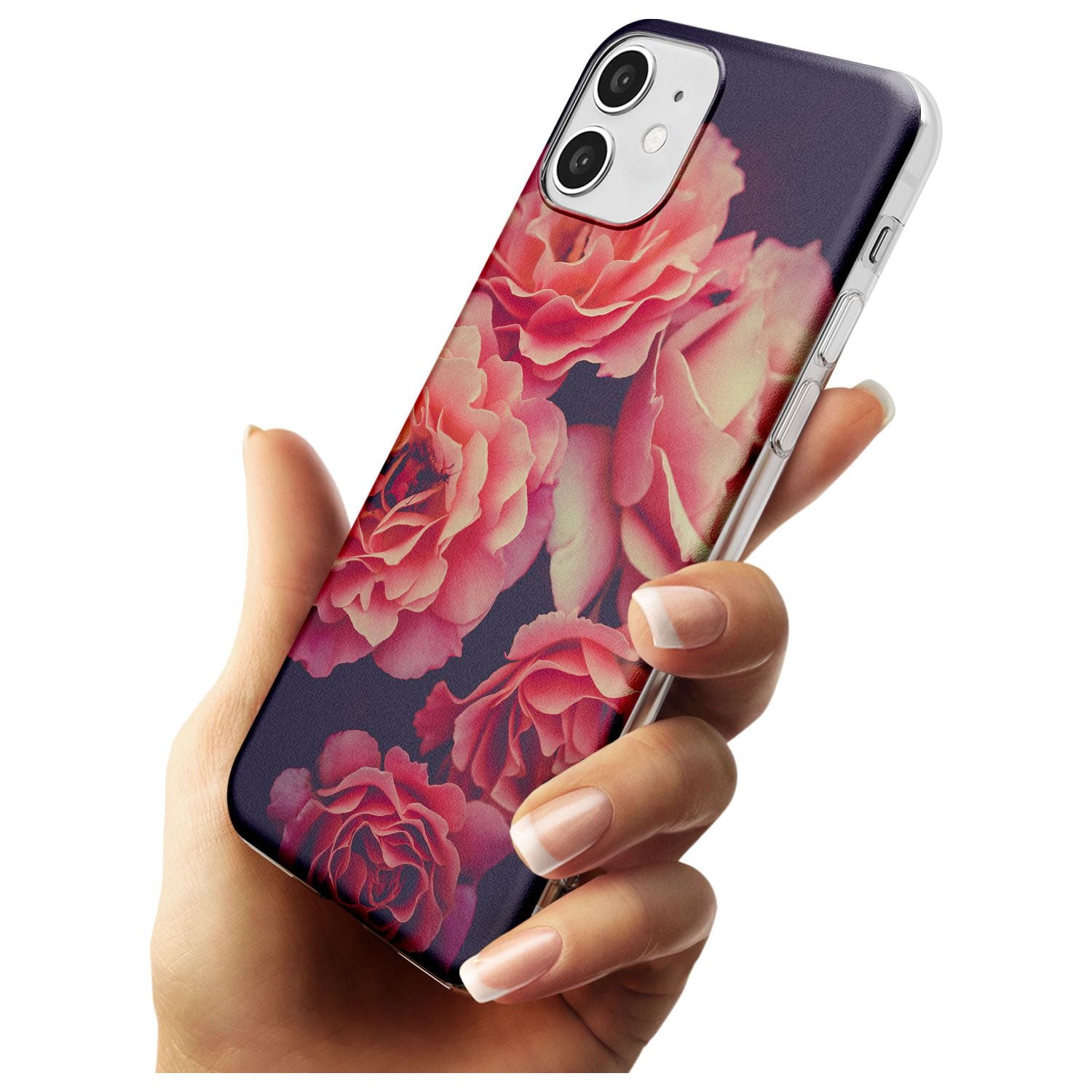 Pink Roses Photograph Slim TPU Phone Case for iPhone 11