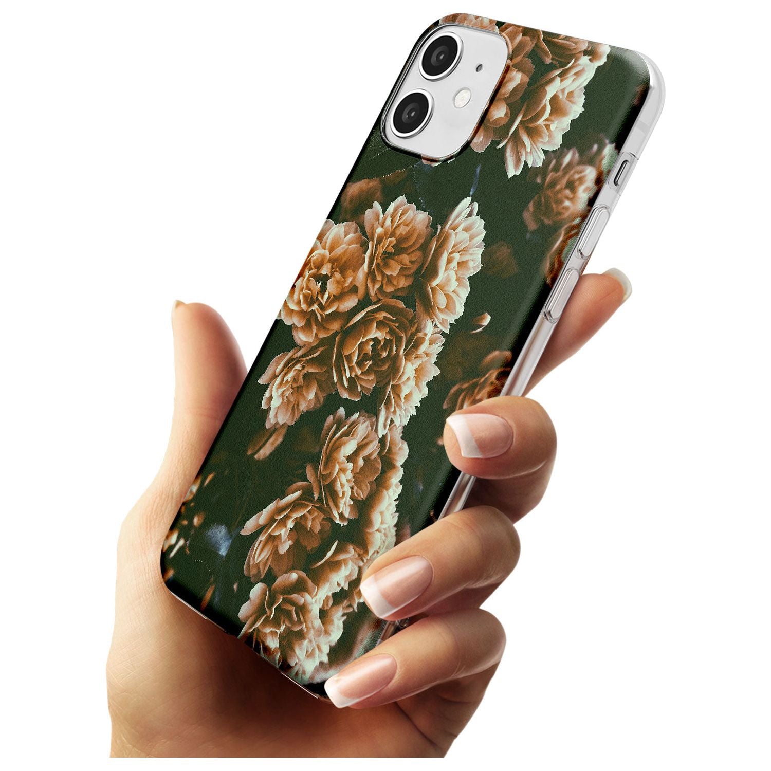 White Peonies - Real Floral Photographs Slim TPU Phone Case for iPhone 11