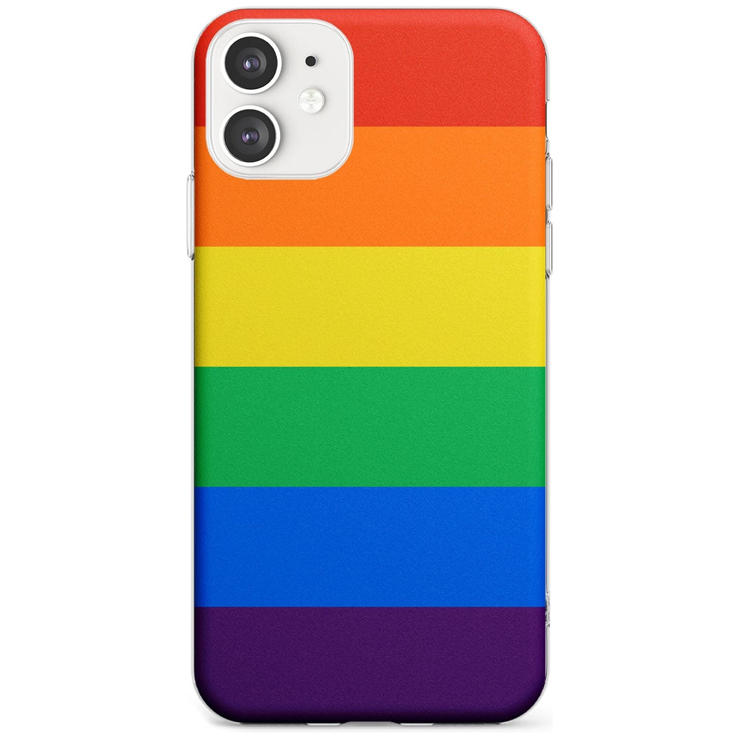 Rainbow Stripes Slim TPU Phone Case for iPhone 11