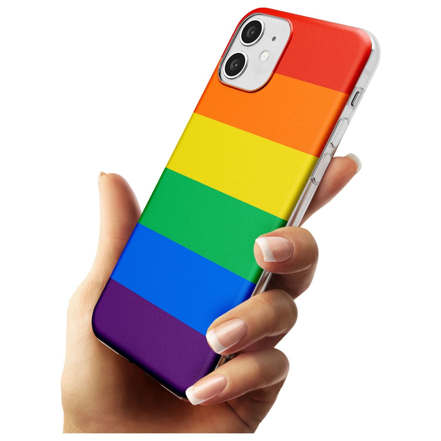 Rainbow Stripes Slim TPU Phone Case for iPhone 11