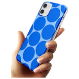 Abstract Retro Shapes: Blue Dots Black Impact Phone Case for iPhone 11