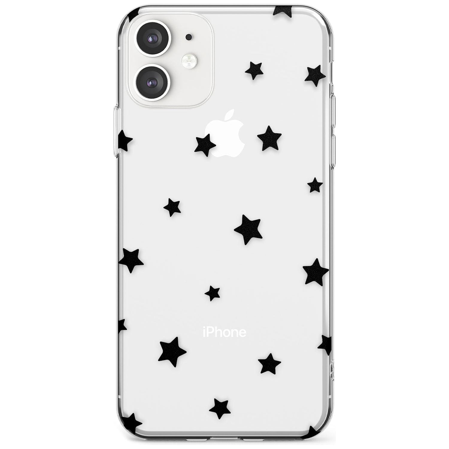 Black Stars Pattern Slim TPU Phone Case for iPhone 11