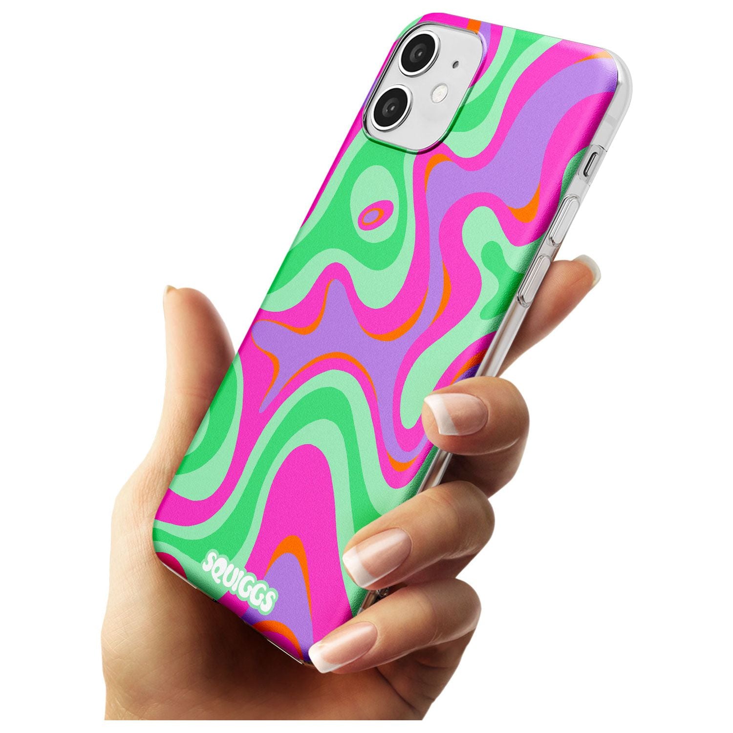 Pink Lava Black Impact Phone Case for iPhone 11