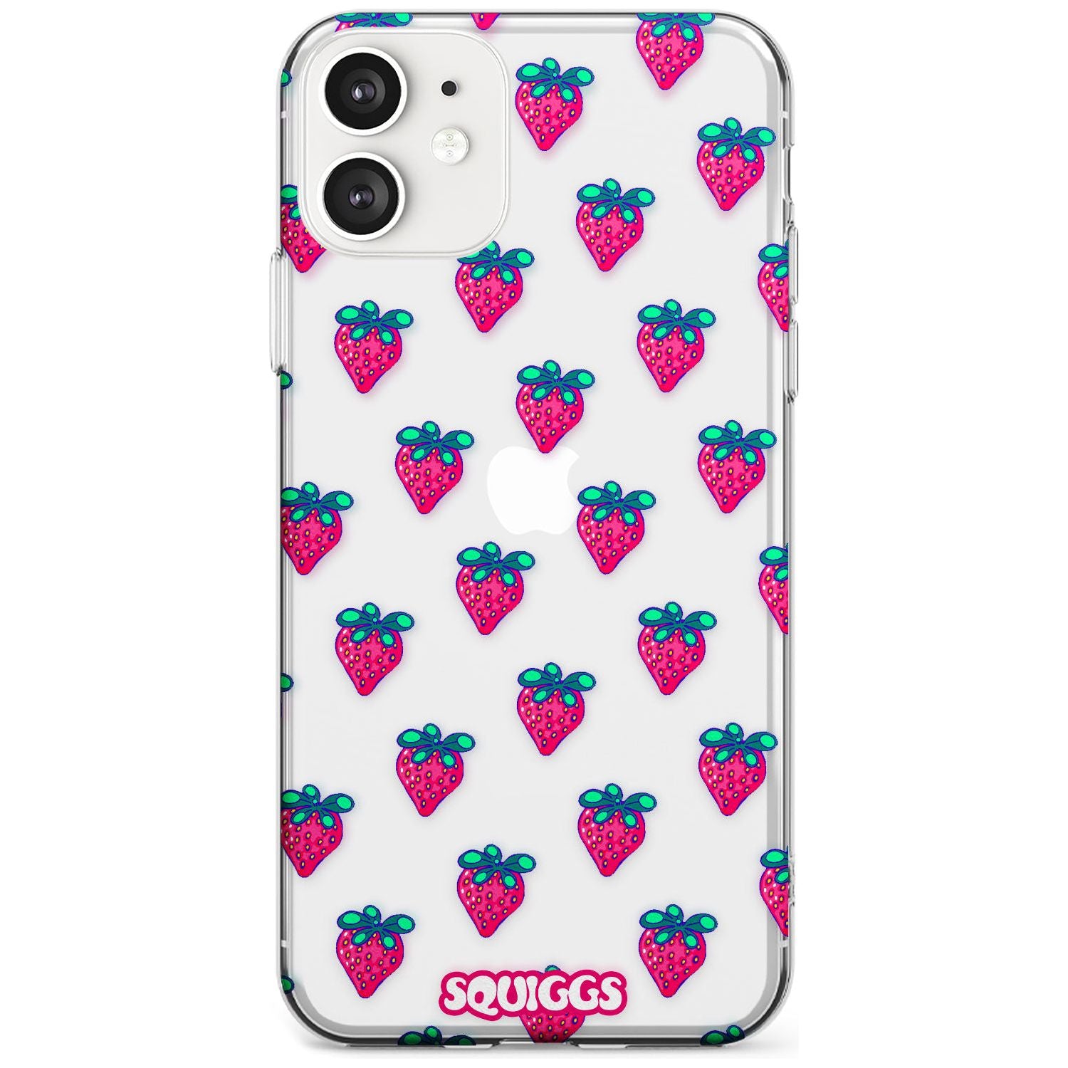 Strawberry Patch Black Impact Phone Case for iPhone 11