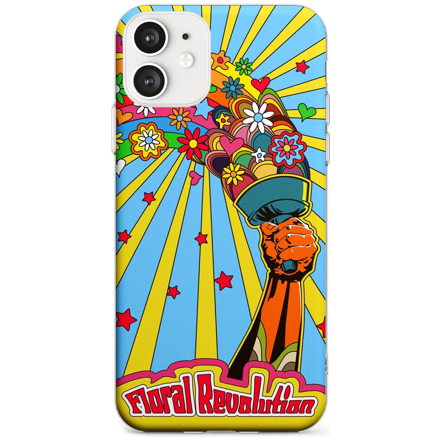 Floral Revolution Black Impact Phone Case for iPhone 11