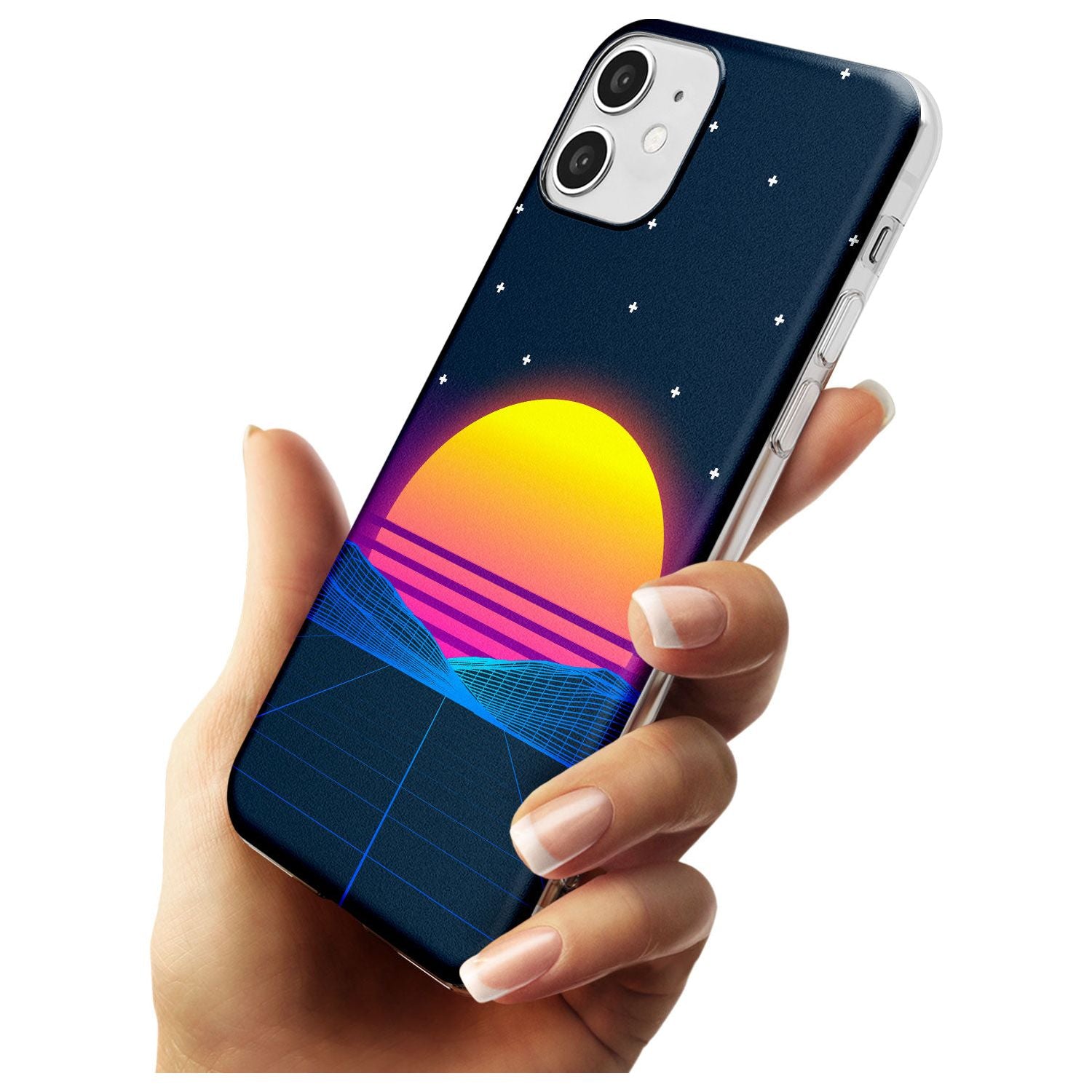 Retro Sunset Vaporwave Slim TPU Phone Case for iPhone 11