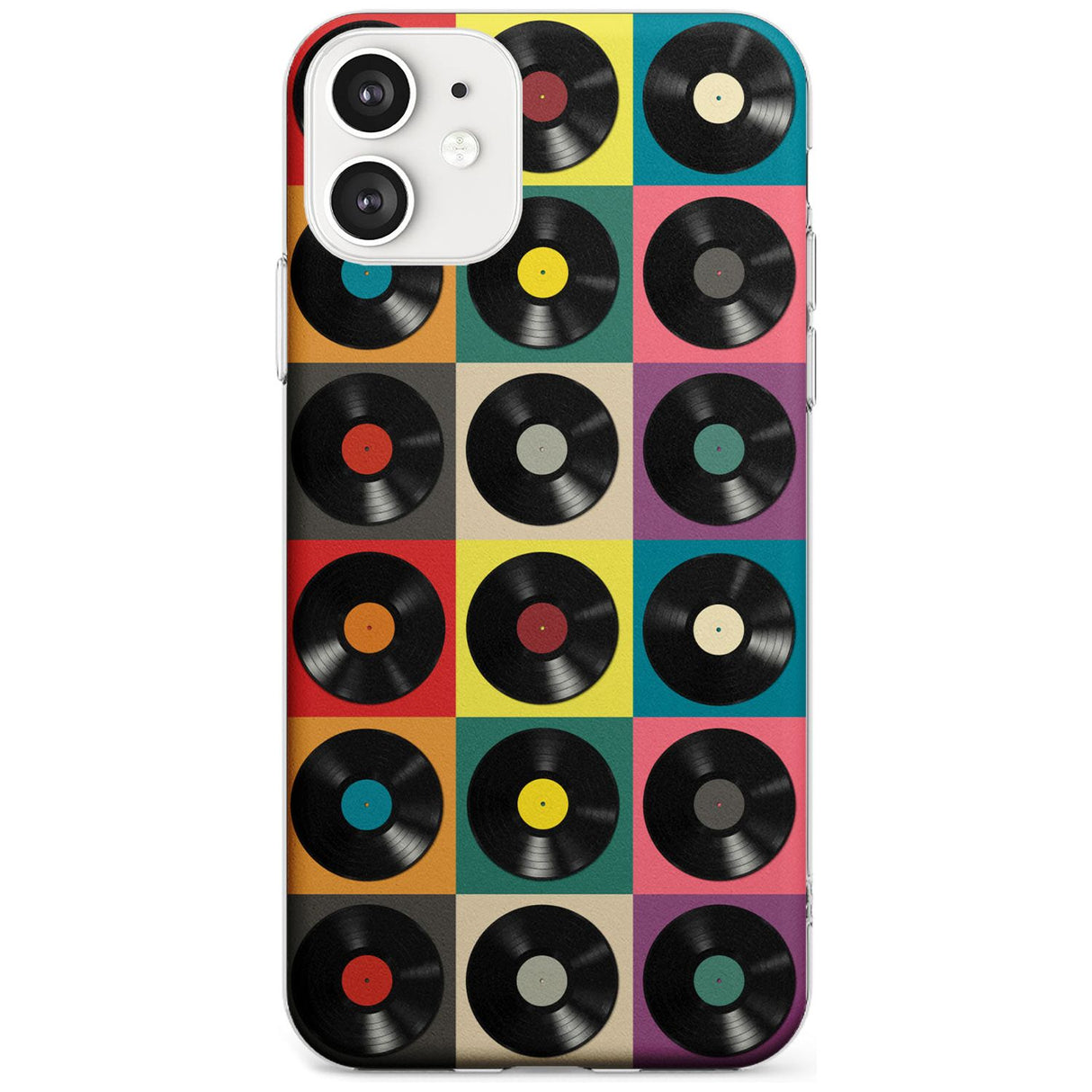 Vinyl Record Pattern Slim TPU Phone Case for iPhone 11