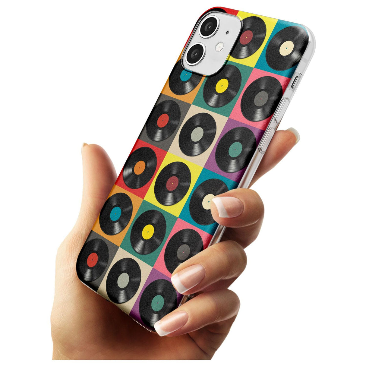 Vinyl Record Pattern Slim TPU Phone Case for iPhone 11