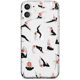 Yoga Poses Clear Black Impact Phone Case for iPhone 11