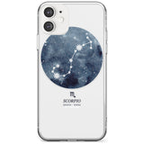 Scorpio Zodiac Transparent Design - Blue Slim TPU Phone Case for iPhone 11