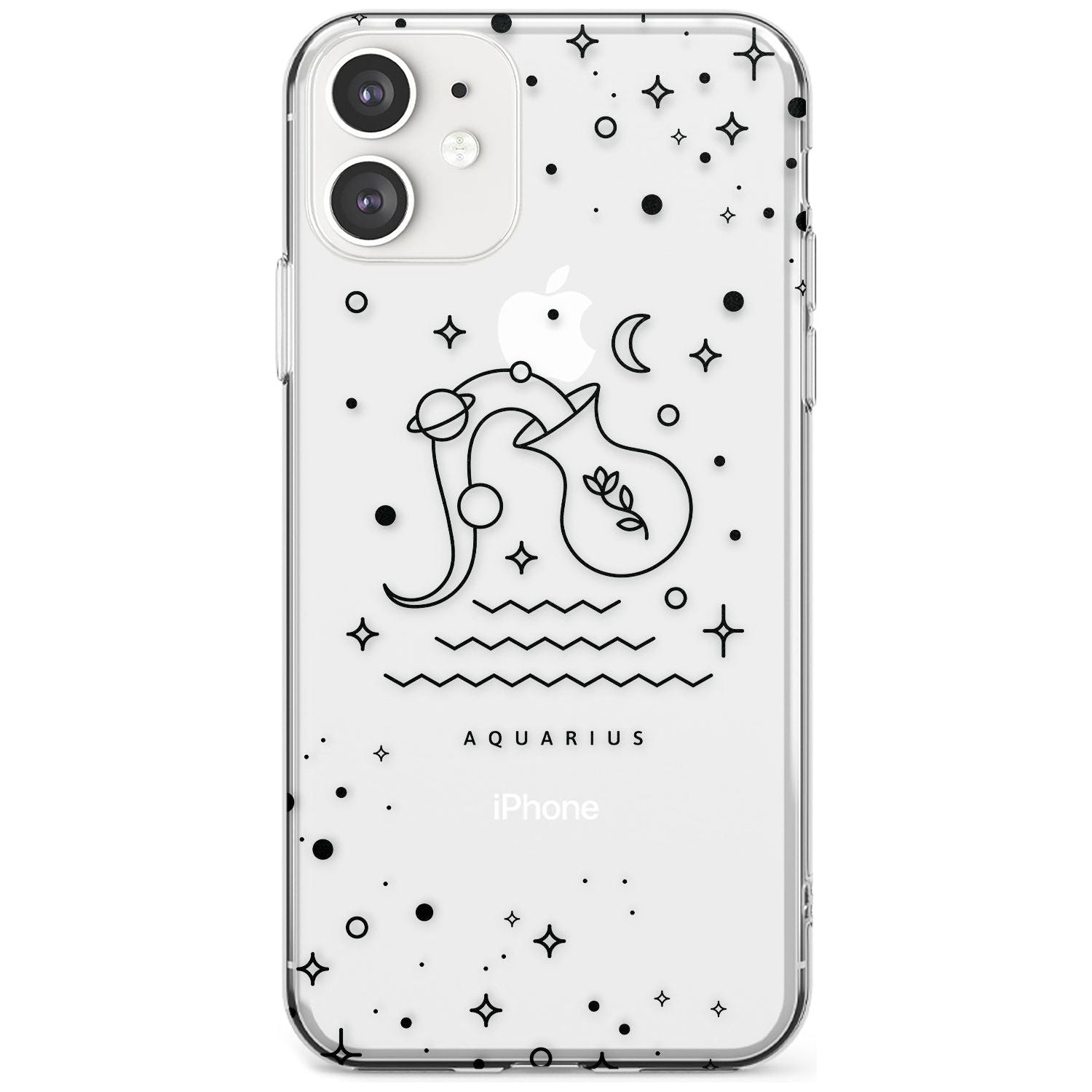 Aquarius Emblem - Transparent Design Slim TPU Phone Case for iPhone 11