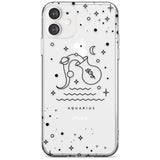 Aquarius Emblem - Transparent Design Slim TPU Phone Case for iPhone 11