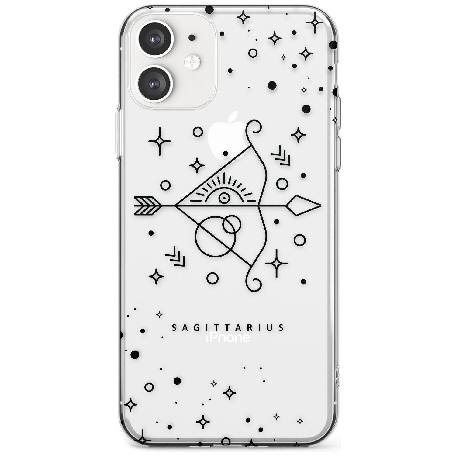 Sagittarius Emblem - Transparent Design Slim TPU Phone Case for iPhone 11
