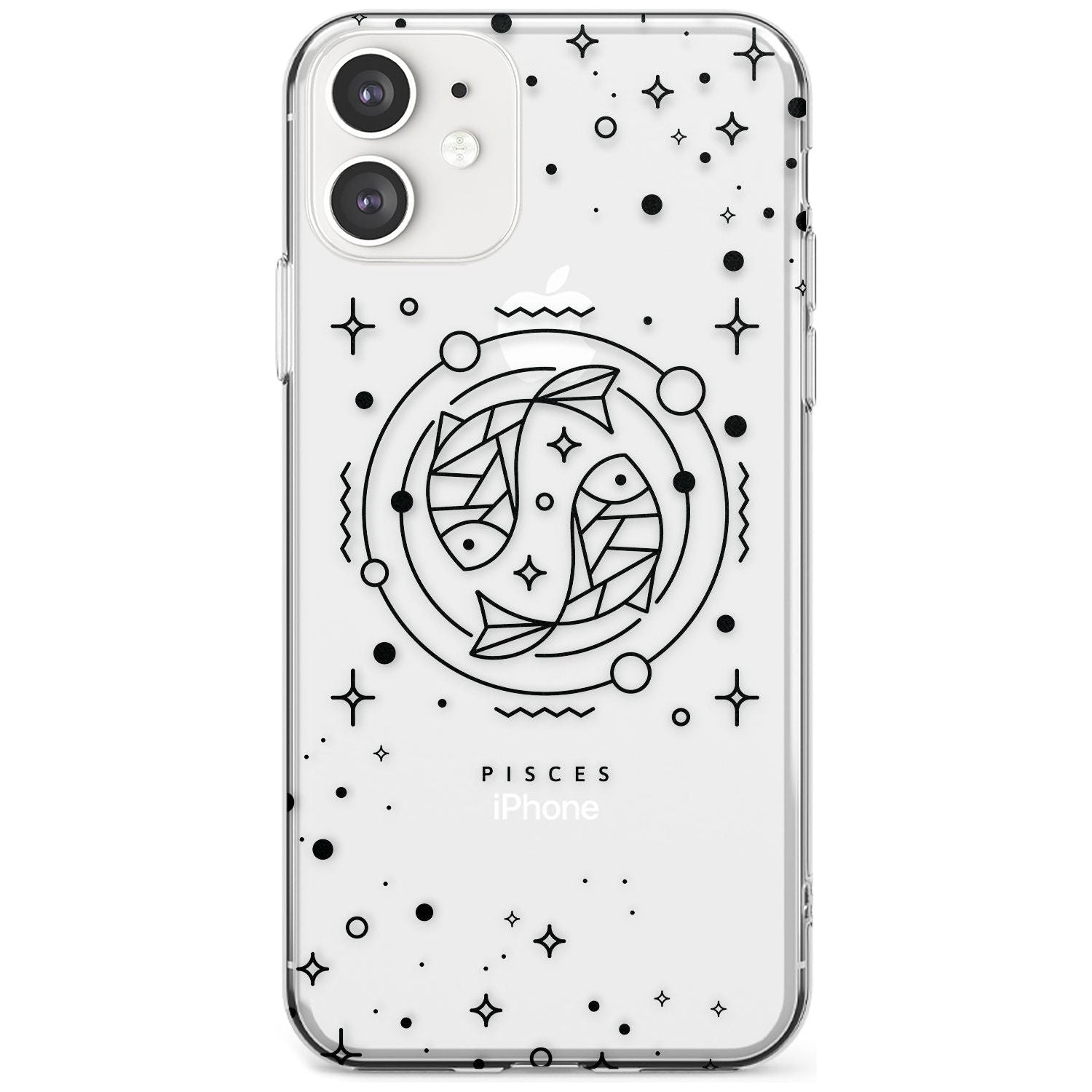 Pisces Emblem - Transparent Design Slim TPU Phone Case for iPhone 11