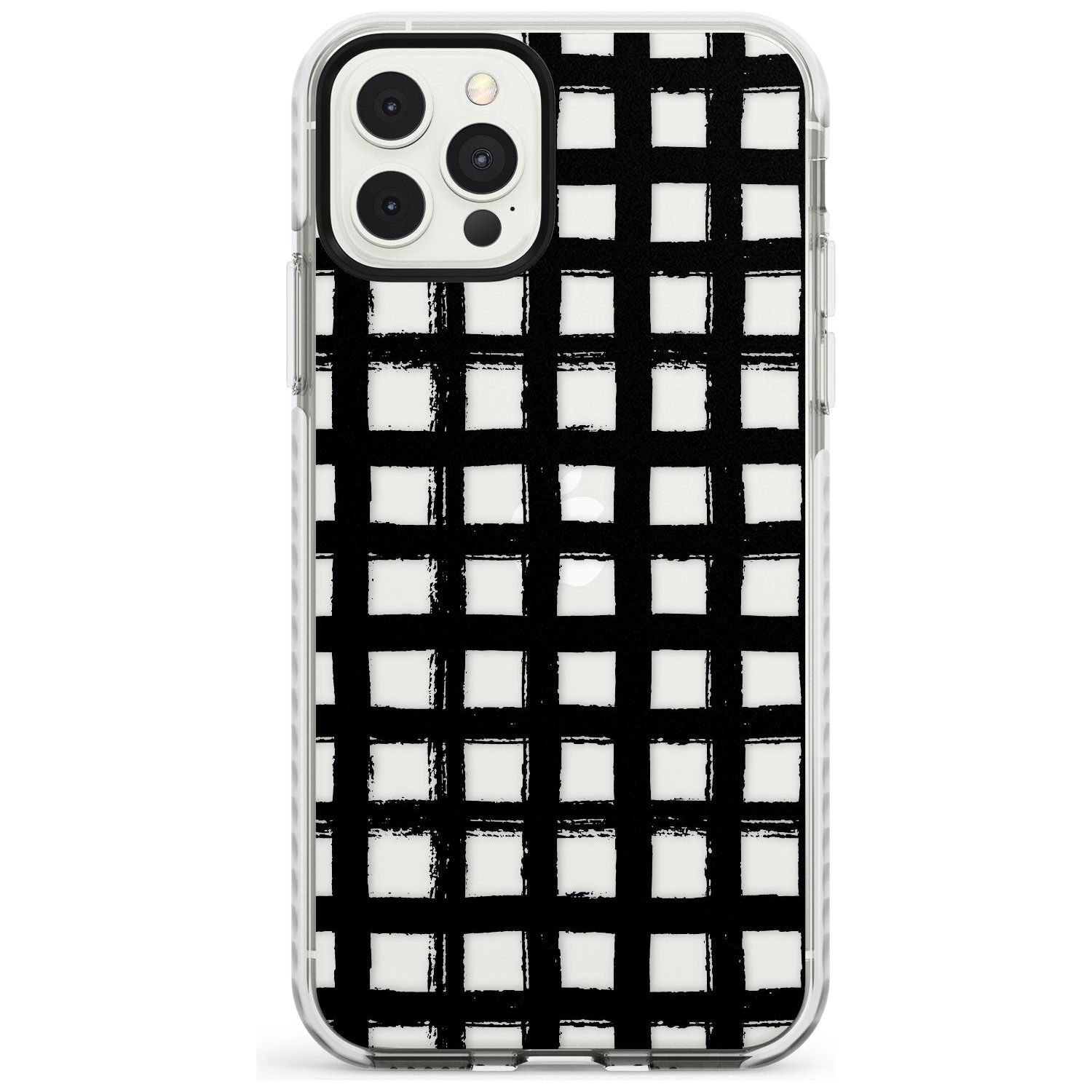 Messy Black Grid - Clear Slim TPU Phone Case for iPhone 11 Pro Max