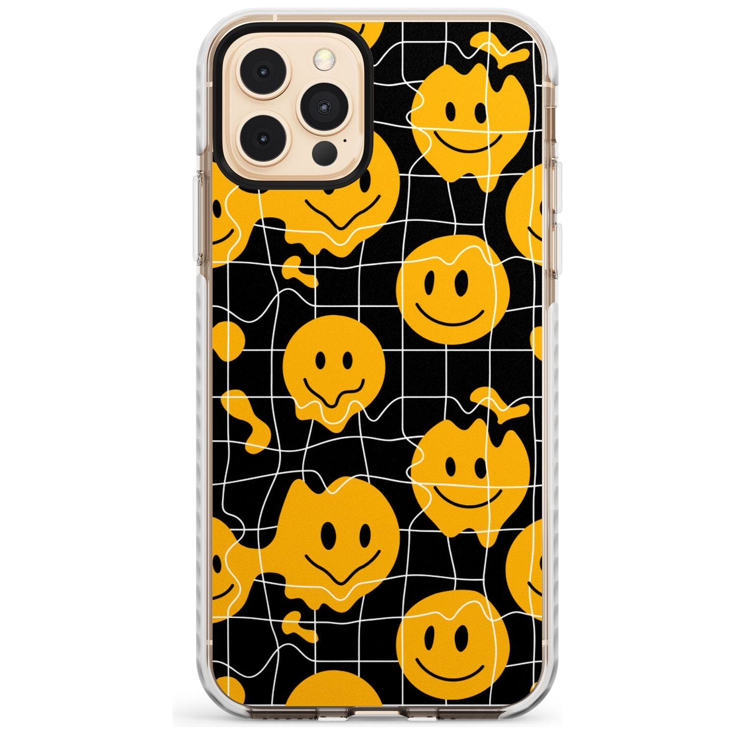 Acid Face Grid Pattern Impact Phone Case for iPhone 11 Pro Max