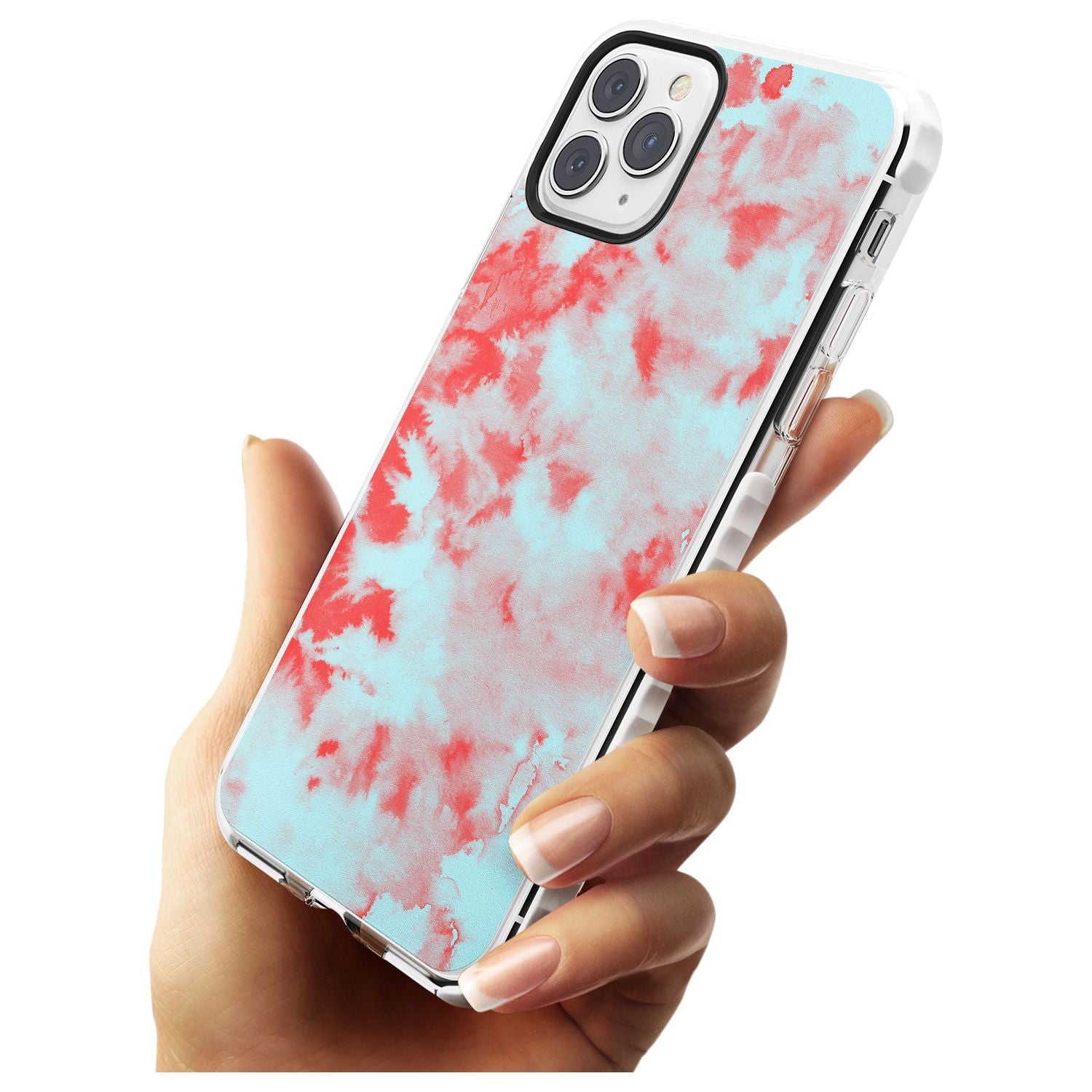 Red & Blue Acid Wash Tie-Dye Pattern Impact Phone Case for iPhone 11 Pro Max