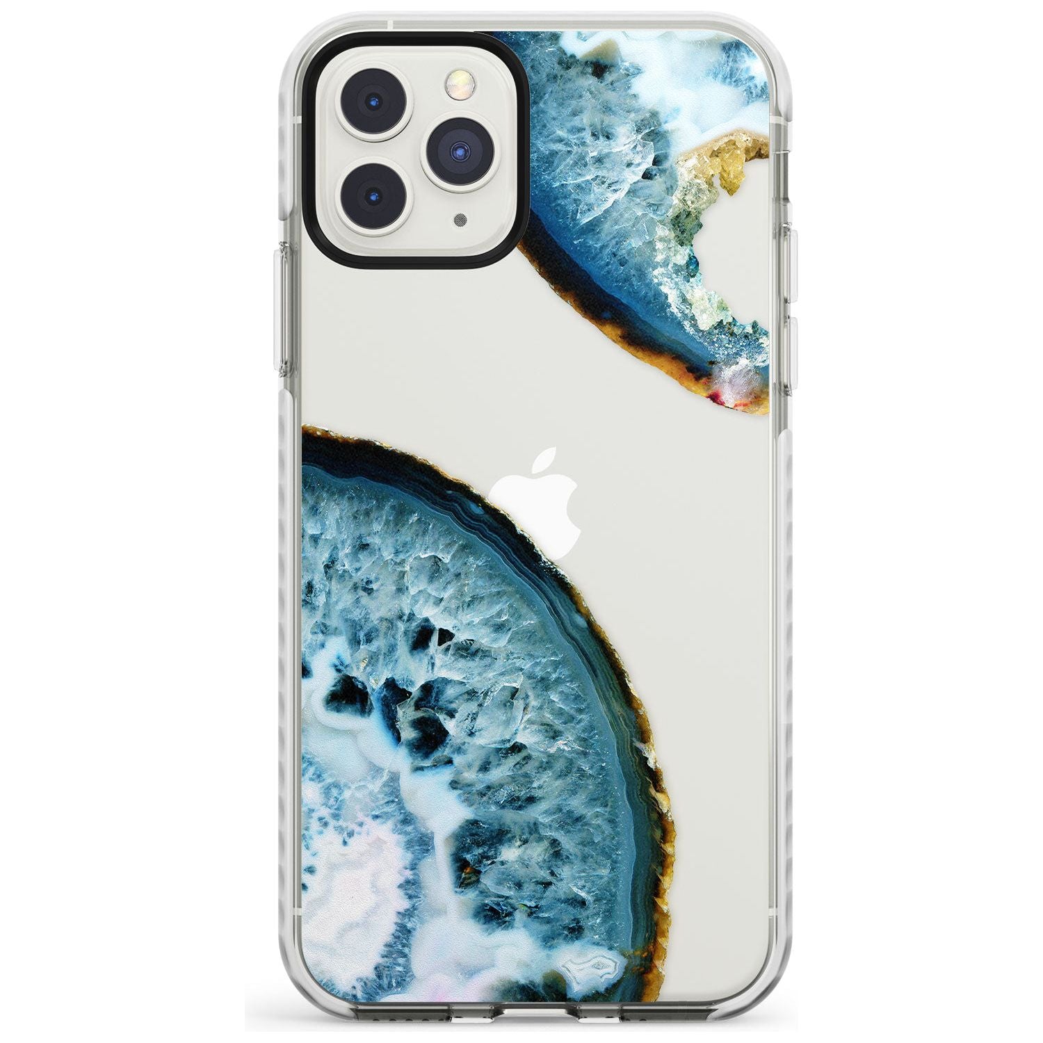 Blue, White & Yellow Agate Gemstone Impact Phone Case for iPhone 11 Pro Max