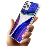 Purple & Blue Agate Gemstone Clear Design Impact Phone Case for iPhone 11 Pro Max