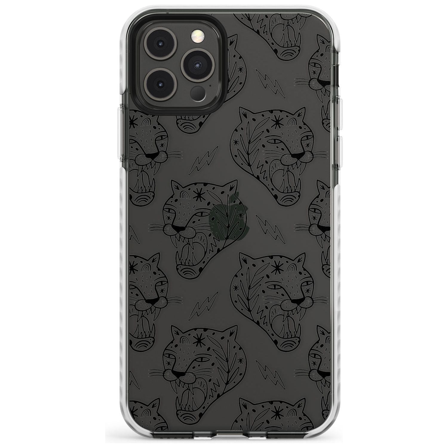Black Tiger Roar Pattern Impact Phone Case for iPhone 11 Pro Max
